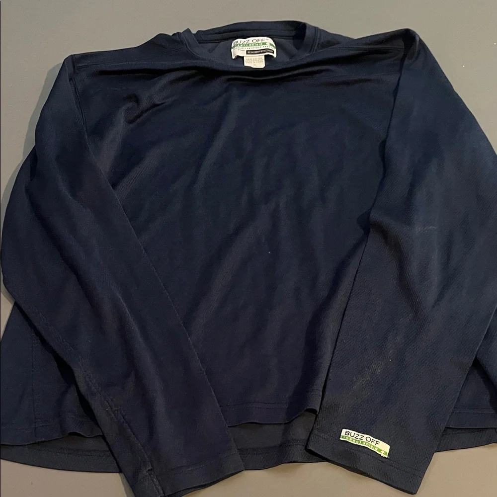 ExOfficio Buzz Off Navy Long Sleeve Shirt - Picture 1 of 1
